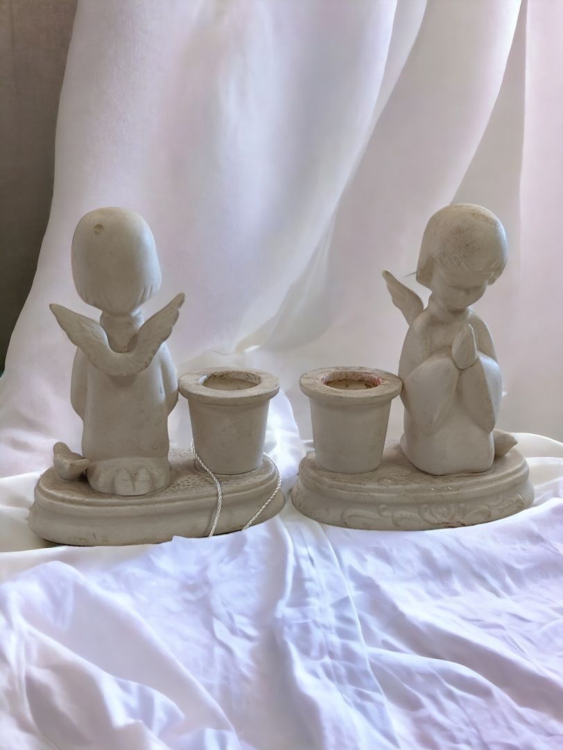 Vintage Set of Ceramic Candle Holders