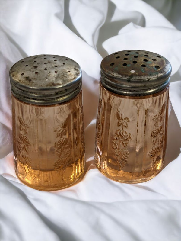 Vintage Depression Glass "Salt & Pepper"