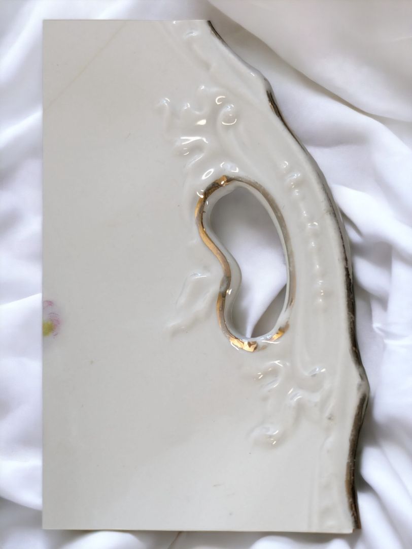 Vintage Shabby Chic Hand Painted Plate