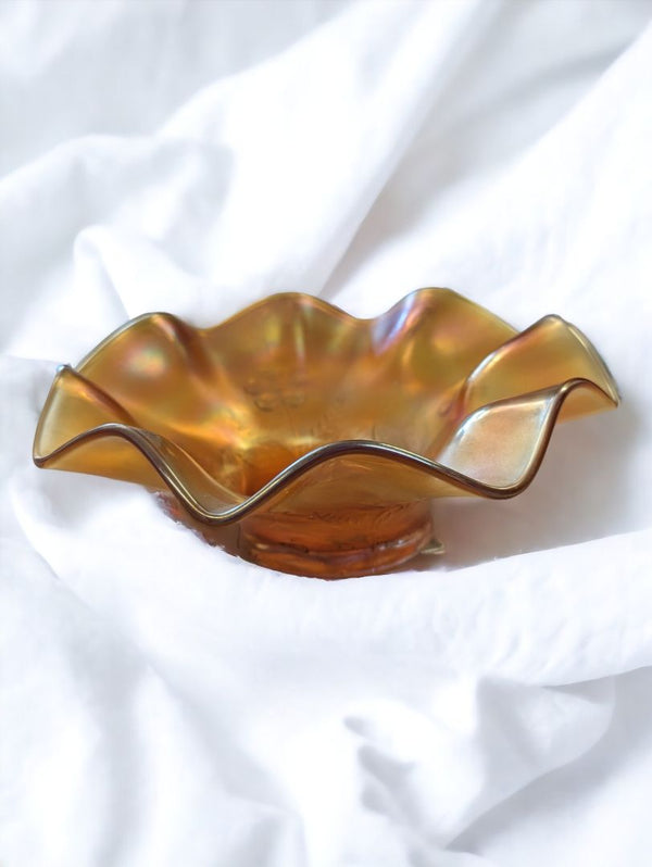 Vintage Iridescent Carnival Glass Bowl