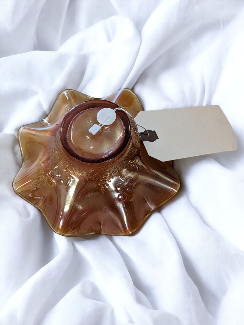 Vintage Iridescent Carnival Glass Bowl