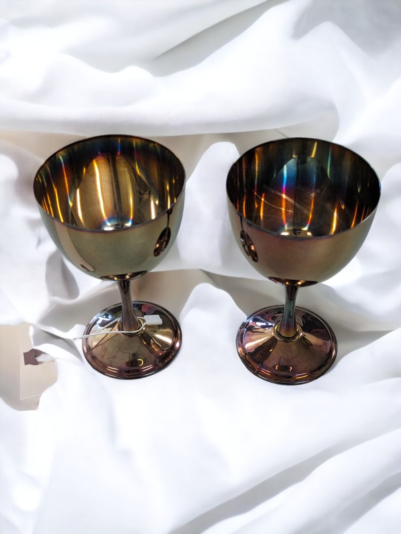 Vintage Silver Wine Goblets