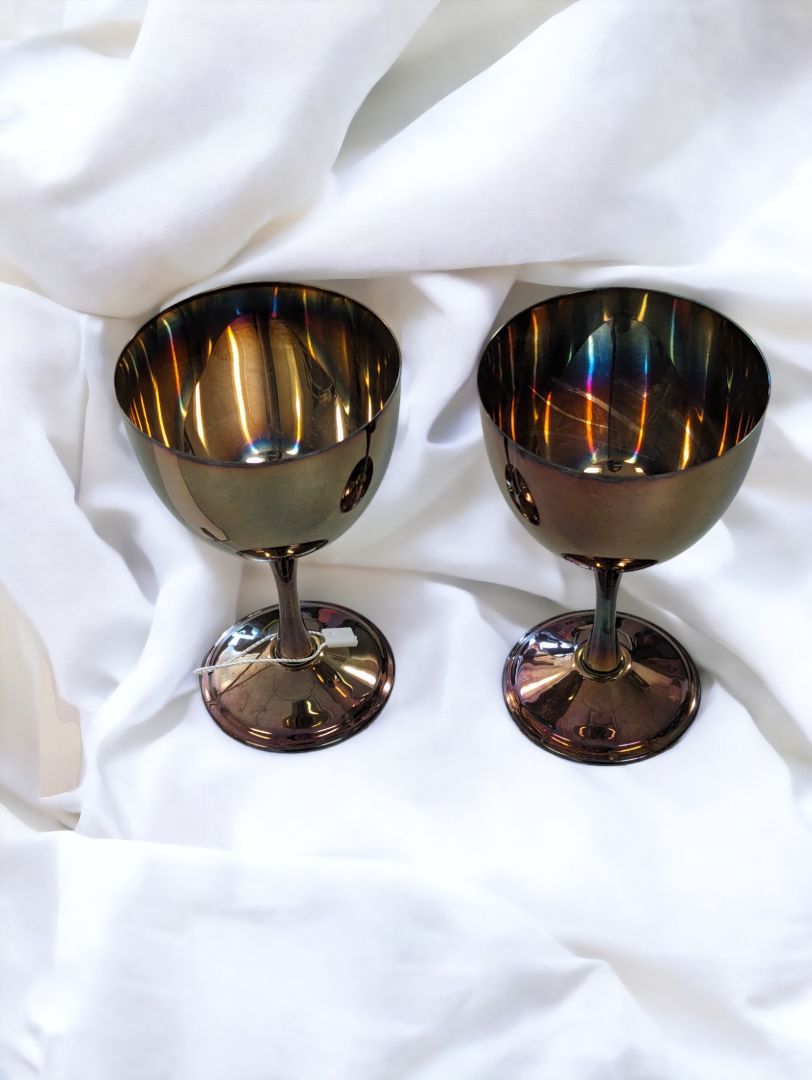Vintage Silver Wine Goblets