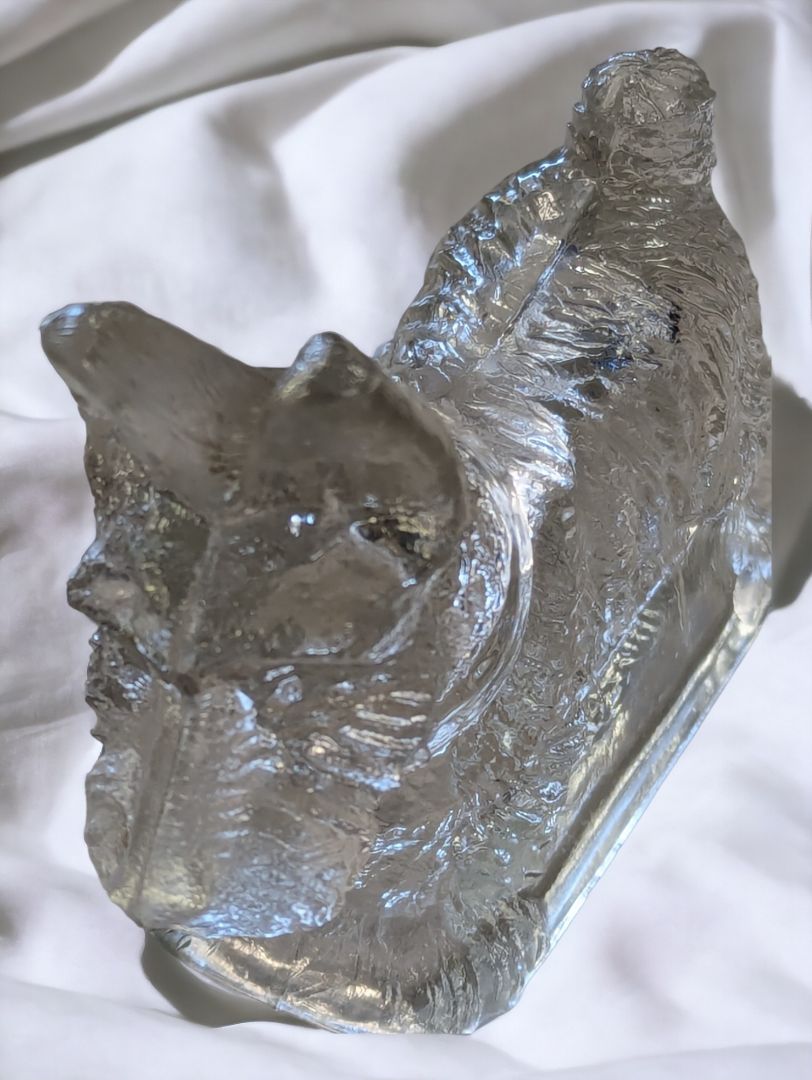 Vintage Pressed Glass Figurine
