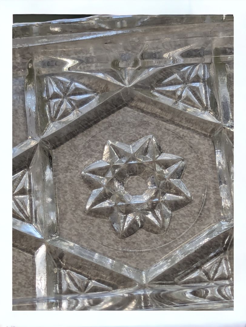 Vintage Pressed Glass Butter Dish