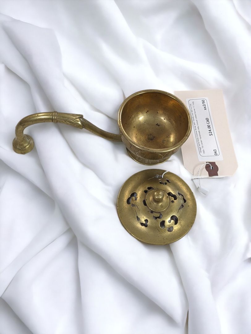 Vintage Sarna Brass Incense Burner