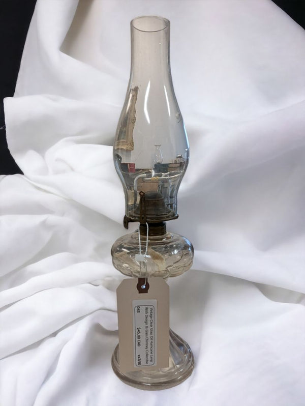 Vintage Glass Oil Lamp