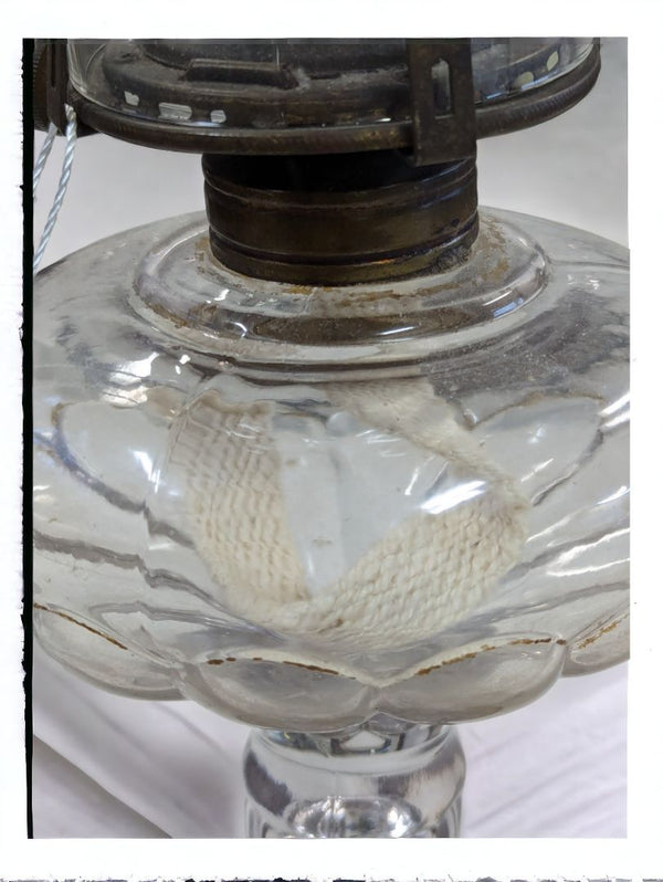 Vintage Glass Oil Lamp