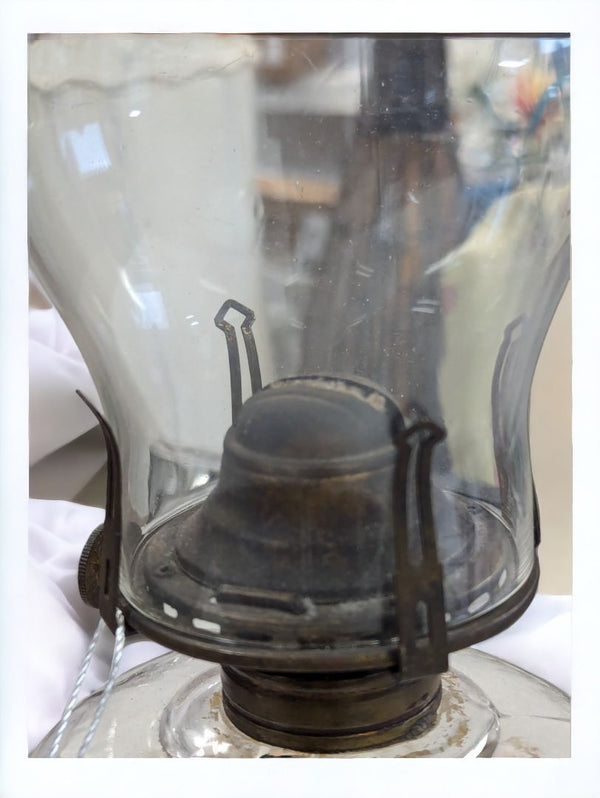 Vintage Glass Oil Lamp