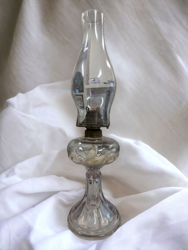Vintage Glass Oil Lamp
