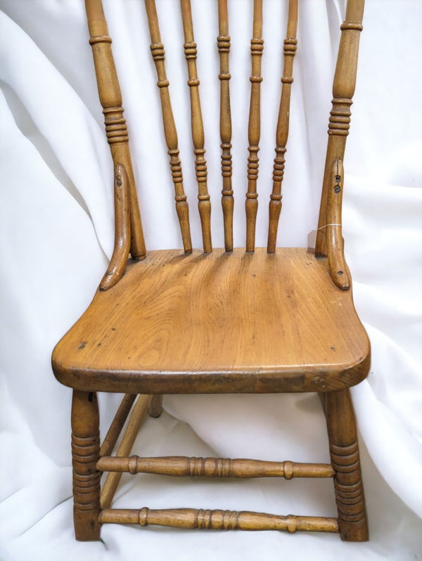 Mid Century Pressed Back Spindle Chairs