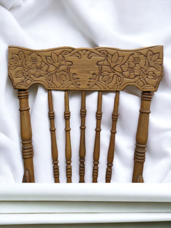 Mid Century Pressed Back Spindle Chairs