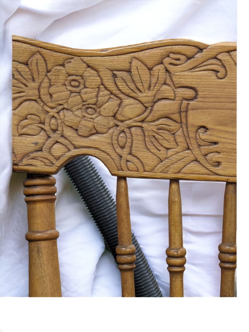 Mid Century Pressed Back Spindle Chairs