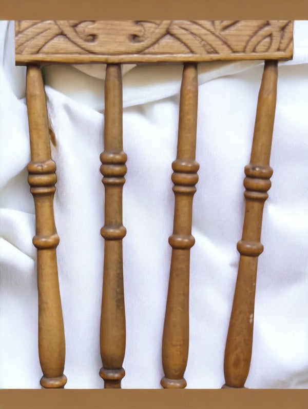 Mid Century Pressed Back Spindle Chairs