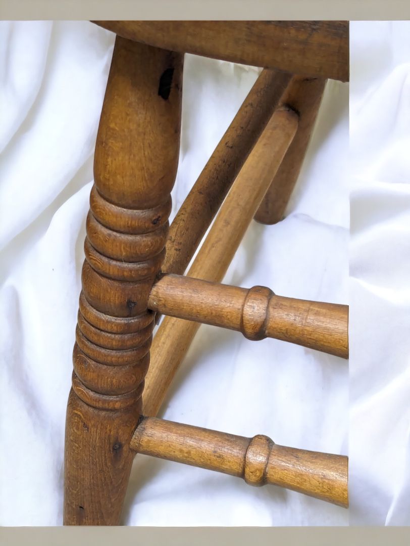 Mid Century Pressed Back Spindle Chairs
