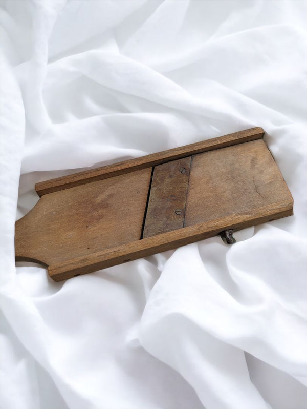 Vintage Wooden Hand Held Vegetable Slicer