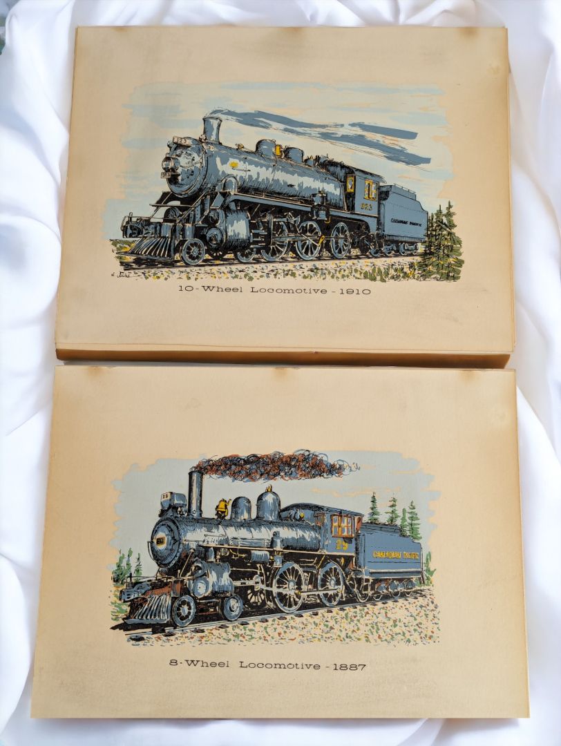 Vintage Portfolio Of Canadian Pacific Steam Locomotives