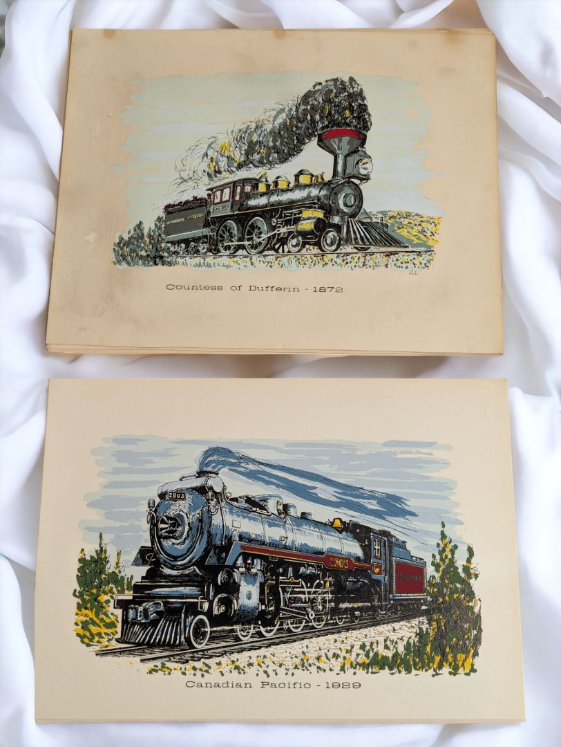 Vintage Portfolio Of Canadian Pacific Steam Locomotives