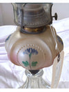 Antique Oil Lamp, Hand Painted