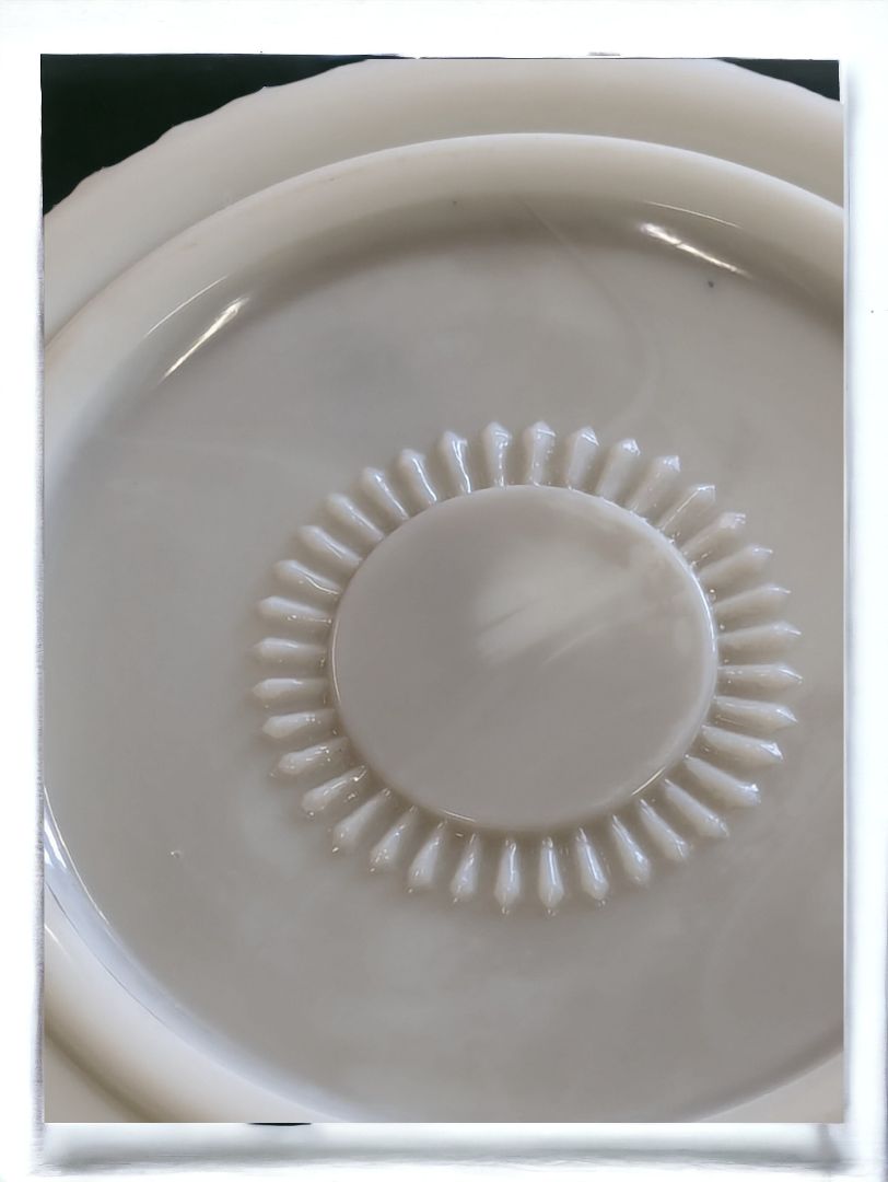 Vintage Milk Glass Plate | Timeless Elegance for Your Table