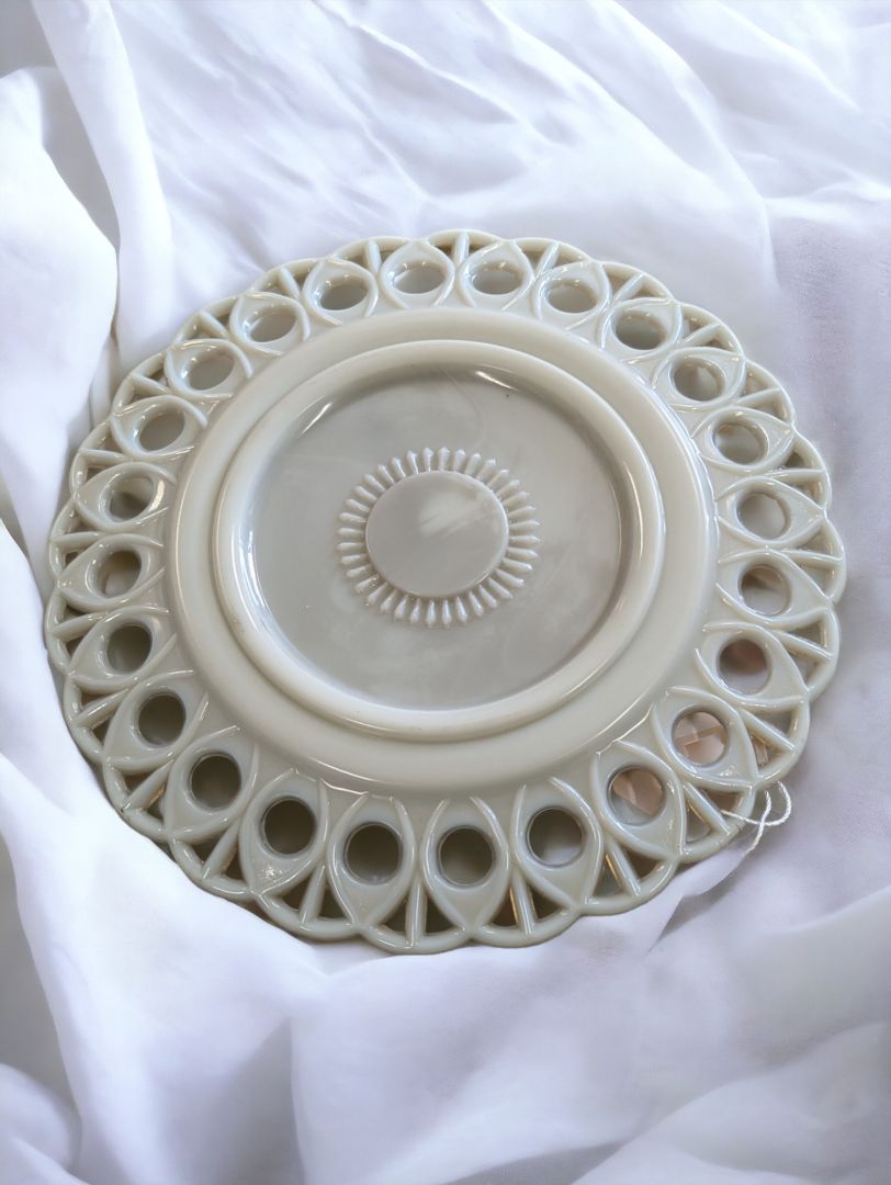 Vintage Milk Glass Plate | Timeless Elegance for Your Table
