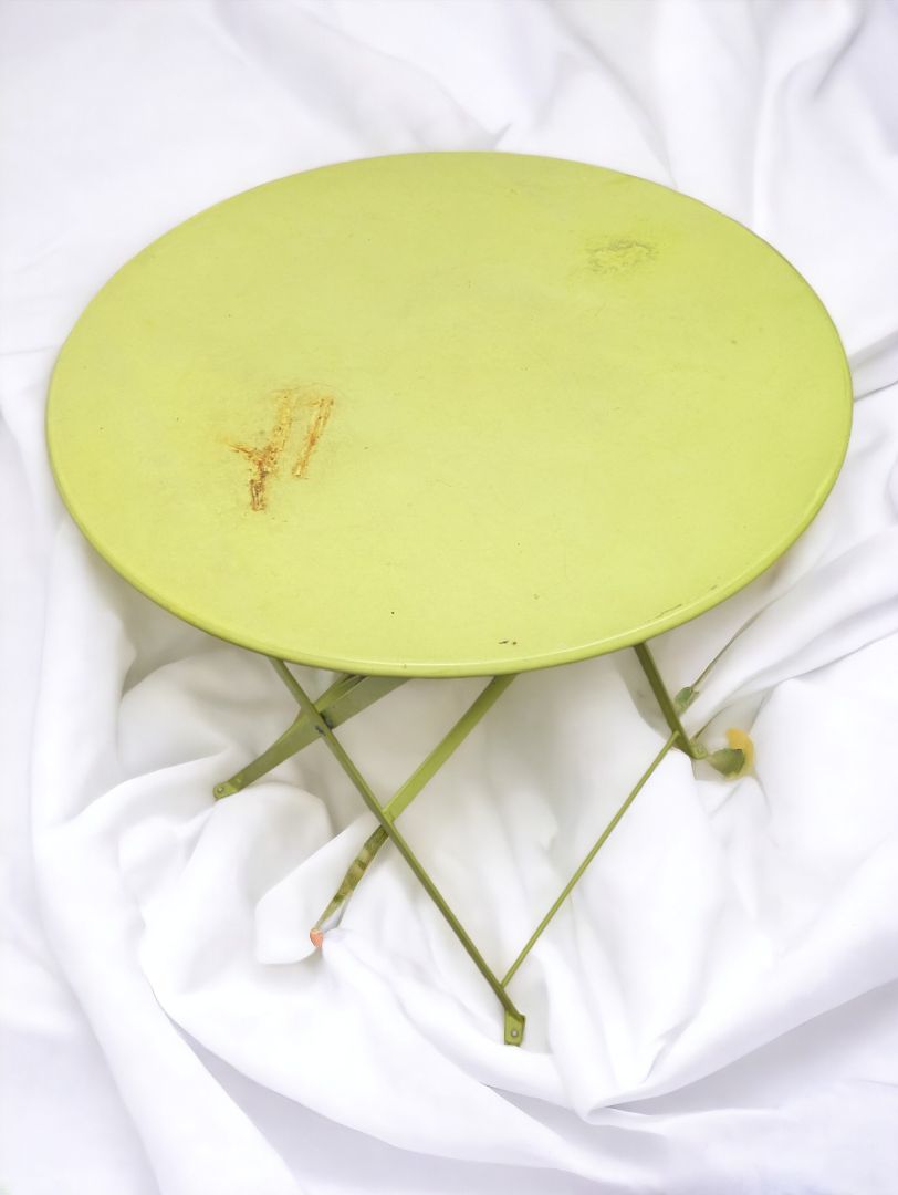 Metal Lime Green Foldable Table