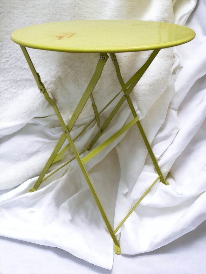 Metal Lime Green Foldable Table