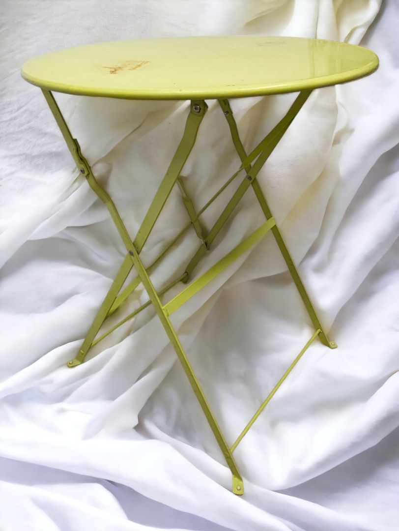 Metal Lime Green Foldable Table