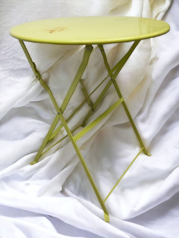 Metal Lime Green Foldable Table