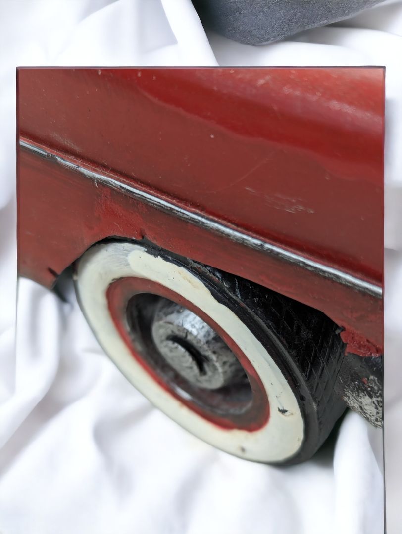 Red  Vintage Tin Cabriolet 1950s Classic