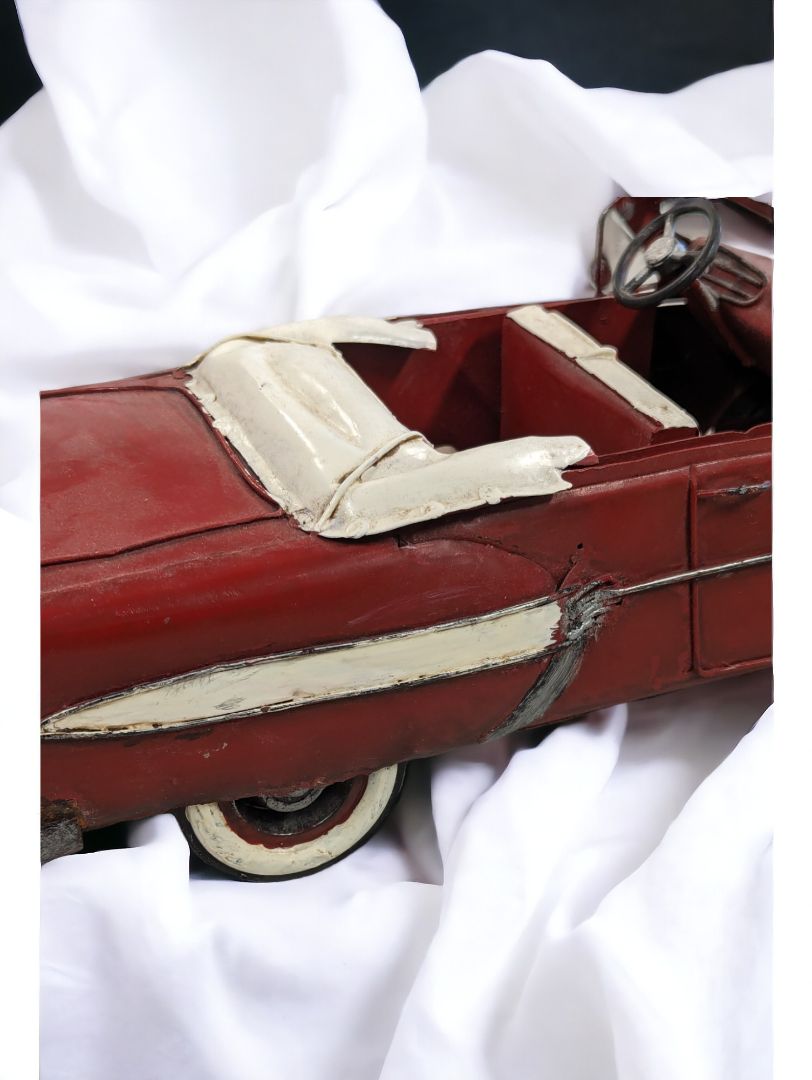 Red  Vintage Tin Cabriolet 1950s Classic