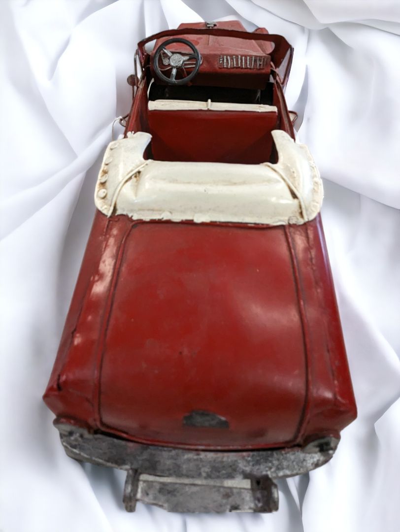 Red  Vintage Tin Cabriolet 1950s Classic