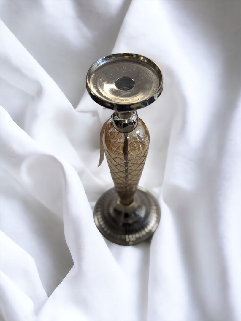 Glass & Metal Candle holder