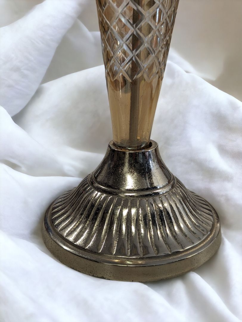 Glass & Metal Candle holder