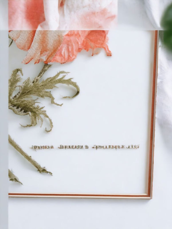 Framed Botanical Carnations Watercolour Artwork – Signed 1987