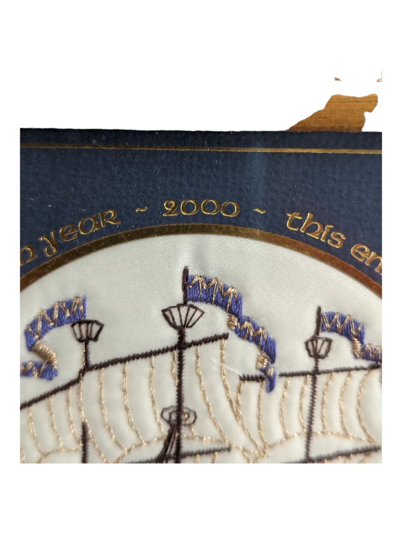 Vintage Art Ship Embroidery 2000