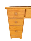 Wood desk, 7 drawers