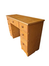 Wood desk, 7 drawers