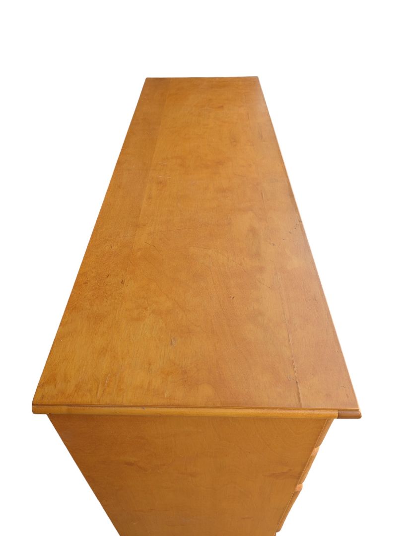 Wood desk, 7 drawers