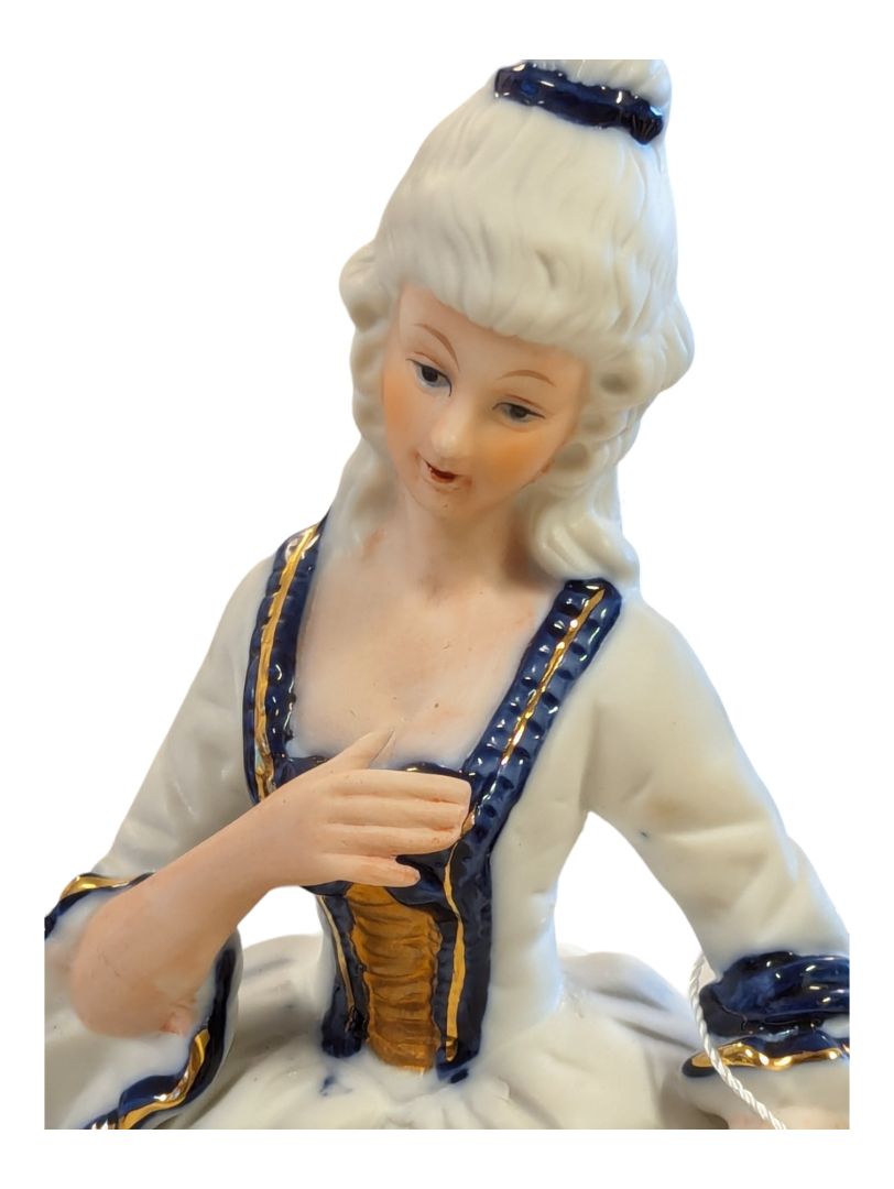 Victorian Dresden-Style Porcelain Bisque Figurine