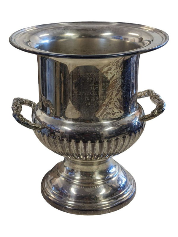 Vintage Brass Silver Plated Champagne Bucket