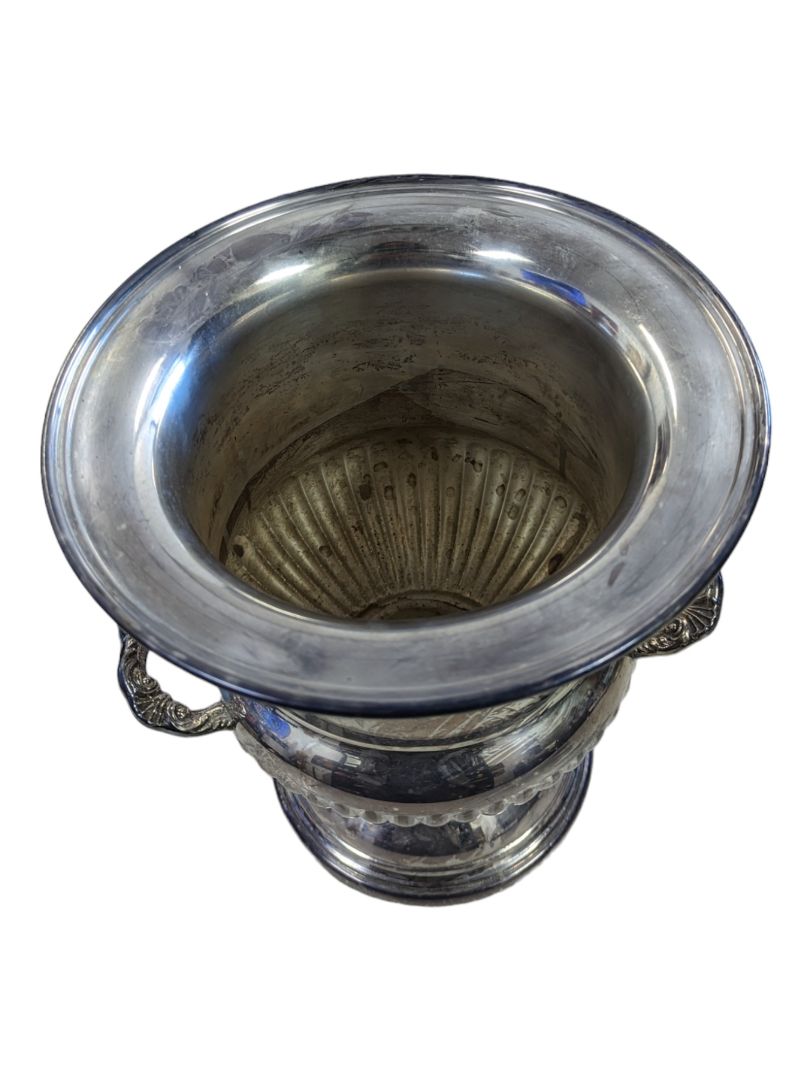 Vintage Brass Silver Plated Champagne Bucket