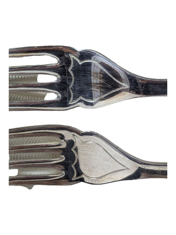 Fish Forks & Knives Silverplated & Celluloid