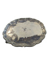 Vintage Silver Soldered Pie Crust Edge Tray