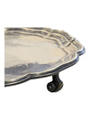 Vintage Silver Soldered Pie Crust Edge Tray