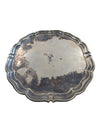 Vintage Silver Soldered Pie Crust Edge Tray