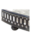 Vintage Footed Silver Tray with Gallery Rim