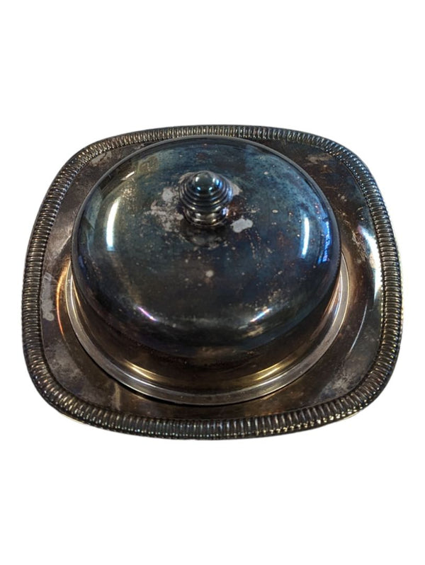 Vintage Silver Plated Marlboro Butter Dish