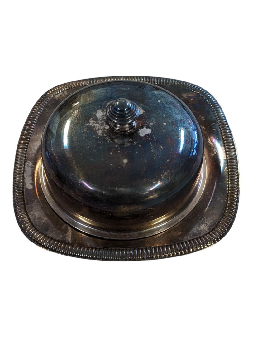 Vintage Silver Plated Marlboro Butter Dish