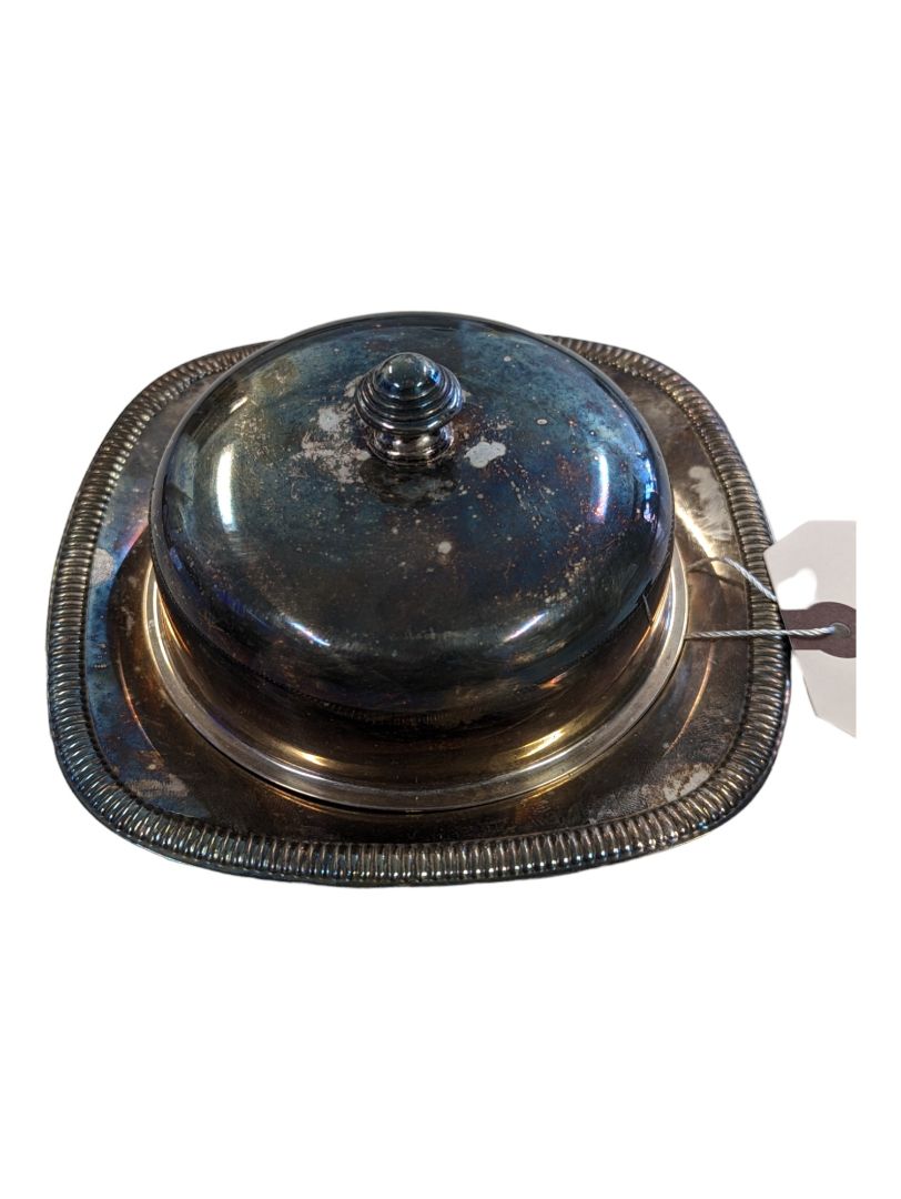 Vintage Silver Plated Marlboro Butter Dish
